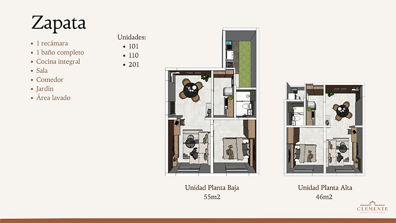 departamentos clemente urban lifestyle - unidad zapata